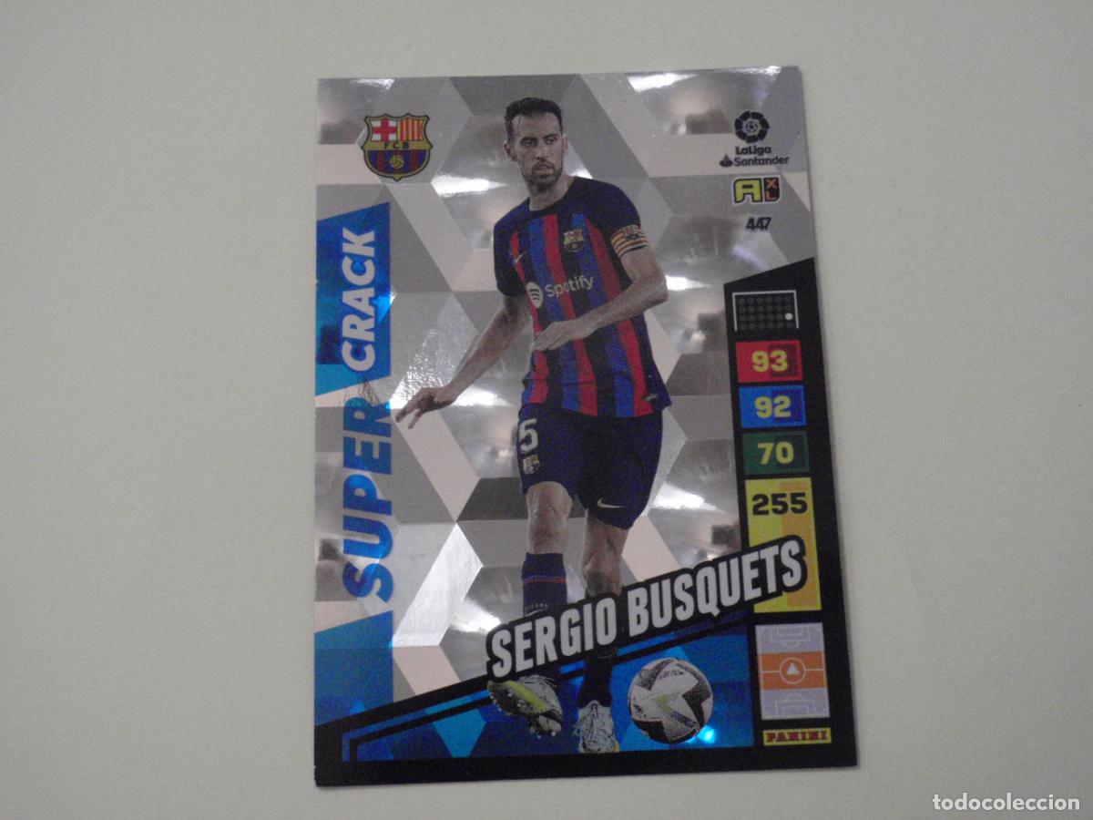 Cromos de f&uacute;tbol: 447 SERGIO BUSQUETS Barcelona SUPER CRACK. Trading card LIGA Adrenalyn 2022 2023 Panini 22 23