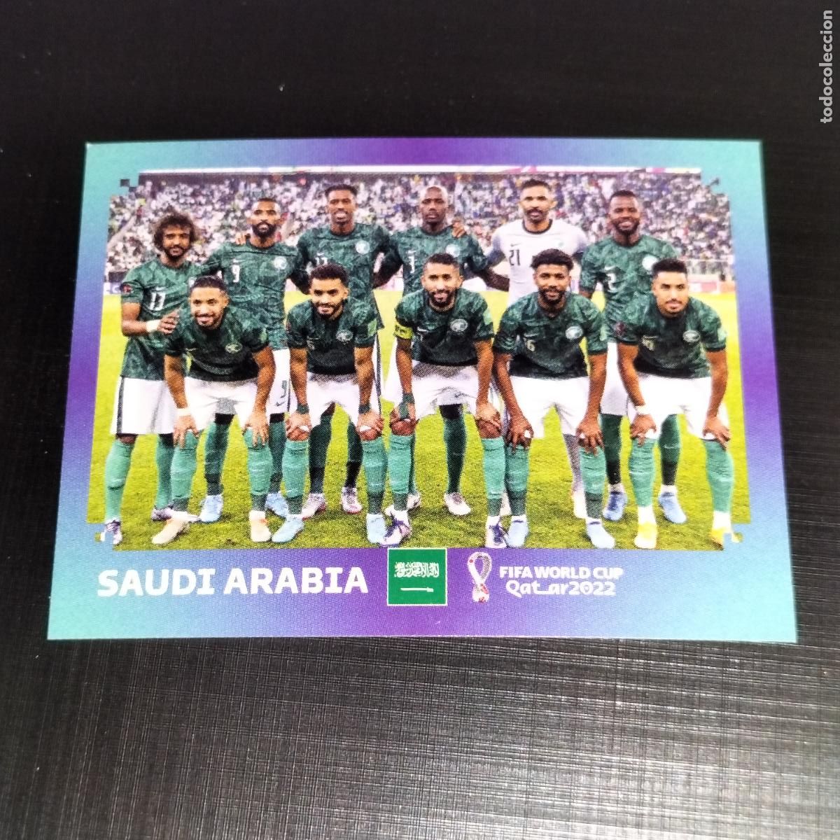 Cromos de f&uacute;tbol: KSA 1 SELECCION EQUIPO ARABIA SAUDI CROMOS STICKER MUNDIAL QTAR 22 2022 FIFA WORLD CUP PANINI