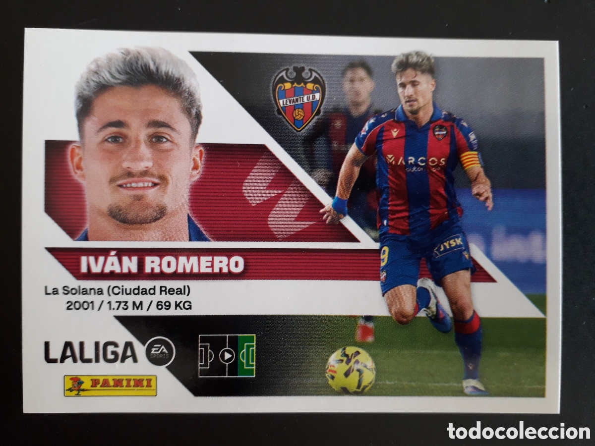 Cromos de f&uacute;tbol: IV&Aacute;N ROMERO LEVANTE N&deg; 18 ED ESTE 2026 2027 26 27 SIN PEGAR PEDIDO M&Iacute;NIMO 3&euro;.