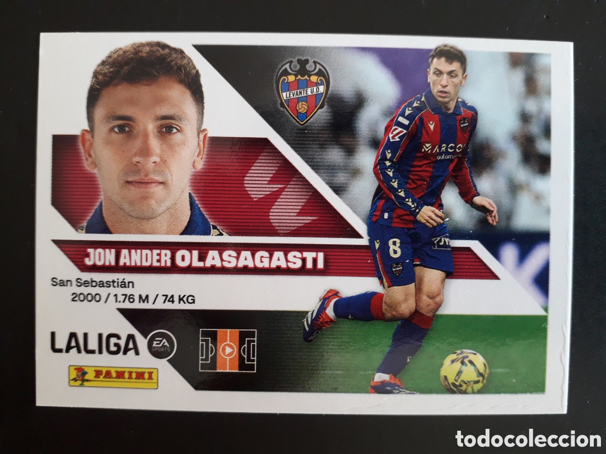 Cromos de f&uacute;tbol: OLASAGASTI LEVANTE N&deg; 12 ED ESTE 2026 2027 26 27 SIN PEGAR PEDIDO M&Iacute;NIMO 3&euro;