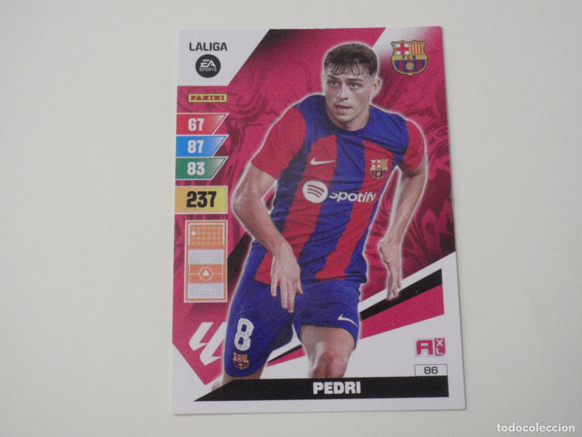 Cartes &agrave; collectionner de Football: Cromo carta 86 PEDRI Barcelona. Trading card LIGA Adrenalyn XL 2023 2024 Panini. 23 24