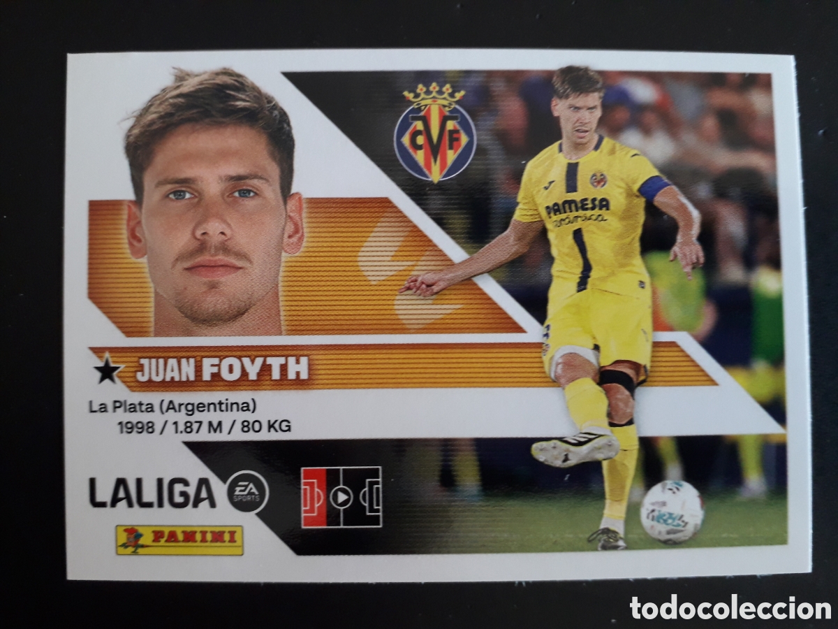 Cromos de f&uacute;tbol: FOYTH VILLARREAL N&deg; 7A ED ESTE 2026 2027 26 27 SIN PEGAR PEDIDO M&Iacute;NIMO 3&euro;