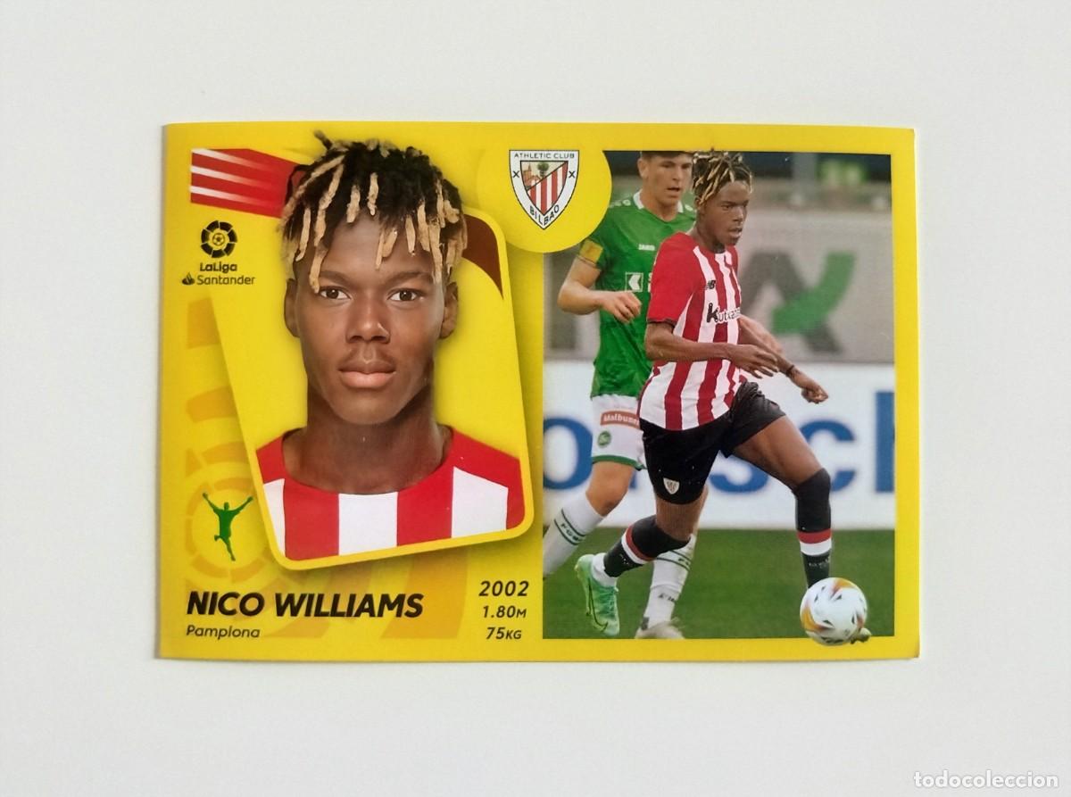 Cromos de f&uacute;tbol: Nico Williams &Uacute;LTIMOS FICHAJES 26 SIN PEGAR Athletic Bilbao Liga Ediciones Este 21 22 / 2021 2022