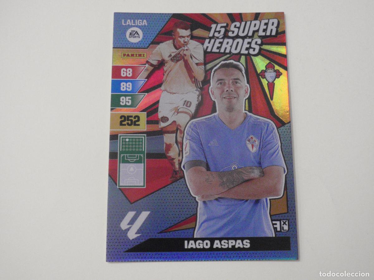 Cartes &agrave; collectionner de Football: IAGO ASPAS Celta 15 SUPER H&Eacute;ROES. Trading card LIGA Adrenalyn XL 2023 2024 Panini. 23 24
