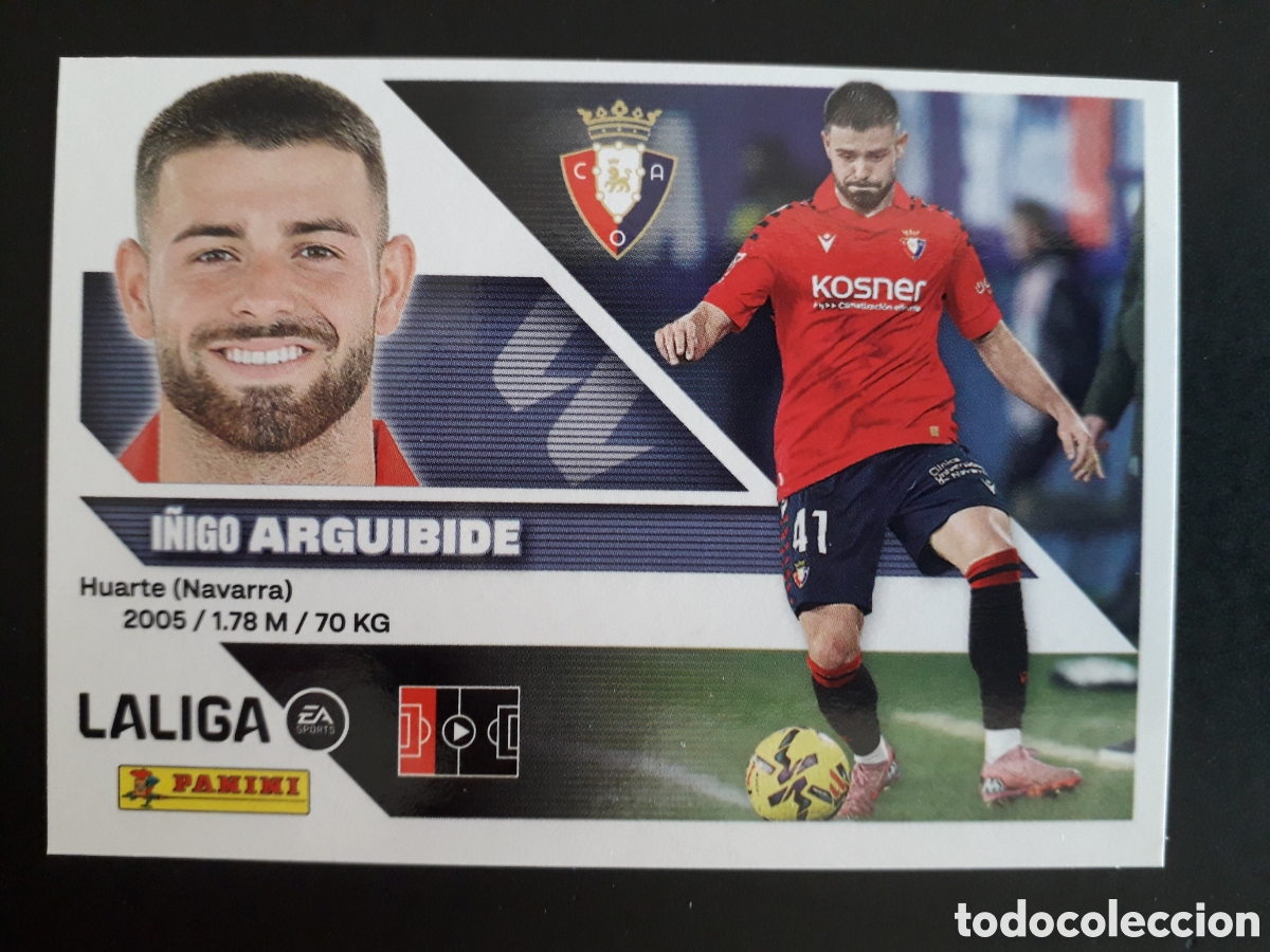 Cartes &agrave; collectionner de Football: ARGUIBIDE OSASUNA N&deg; 5B ED ESTE 2026 2027 26 27 SIN PEGAR PEDIDO M&Iacute;NIMO 3&euro;