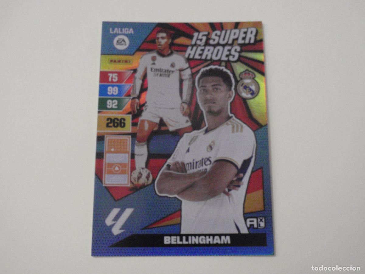 Cartes &agrave; collectionner de Football: BELLINGHAM Real Madrid 15 SUPER H&Eacute;ROES. Trading card LIGA Adrenalyn XL 2023 2024 Panini. 23 24
