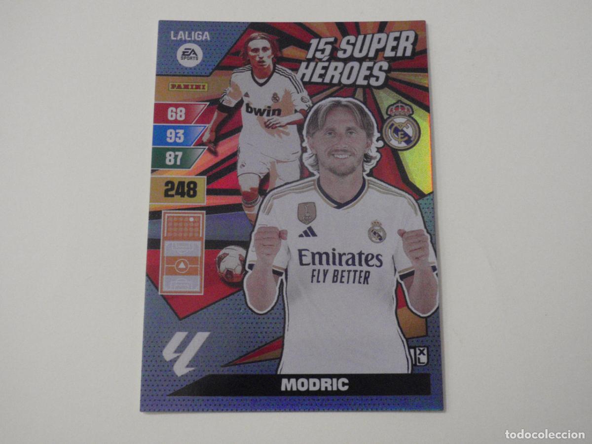 Cromos de Futebol: MODRIC Real Madrid 15 SUPER H&Eacute;ROES. Trading card LIGA Adrenalyn XL 2023 2024 Panini. 23 24