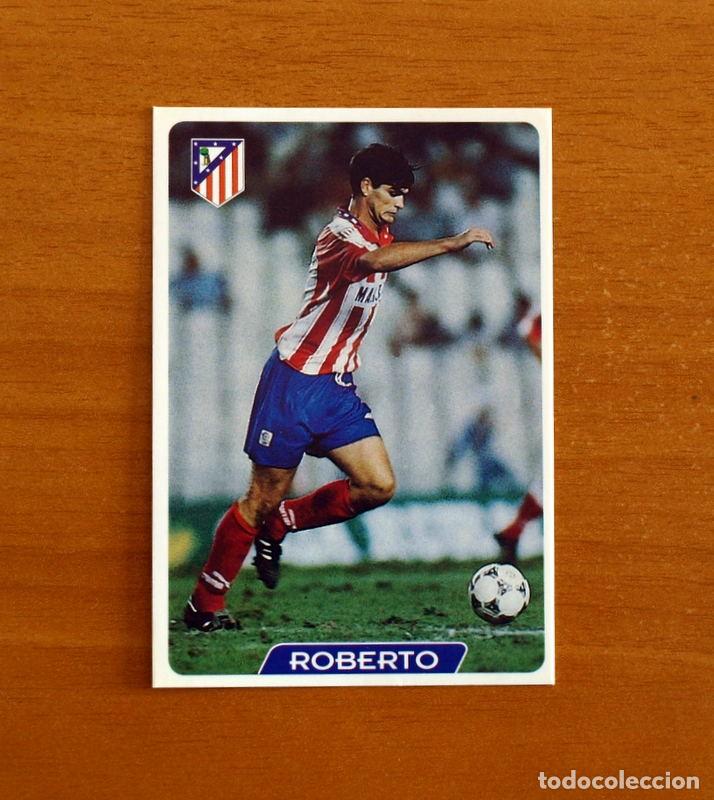 Football Stickers: Atl&eacute;tico de Madrid - N&ordm; 249 Roberto -Las Fichas de la Liga 95-96-1995-1996 Mundicromo