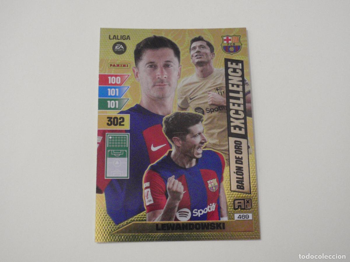 Cromos de f&uacute;tbol: 469 LEWANDOWSKI BALON DE ORO EXCELLENCE. Trading card LIGA Adrenalyn XL 2023 2024 Panini. 23 24