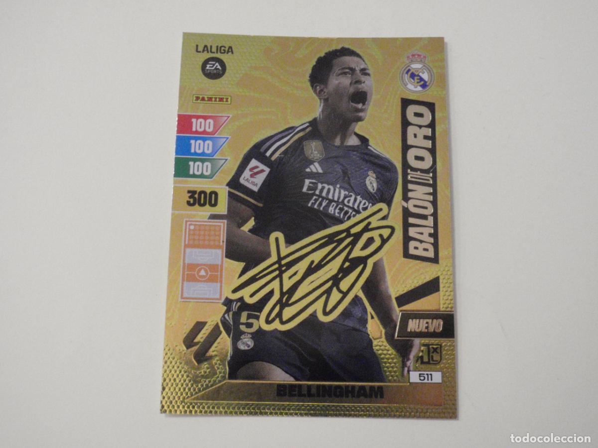 Cromos de f&uacute;tbol: 511 BELLINGHAM NUEVO BALON DE ORO FIRMADO. Trading card LIGA Adrenalyn XL 2023 2024 Panini. 23 24