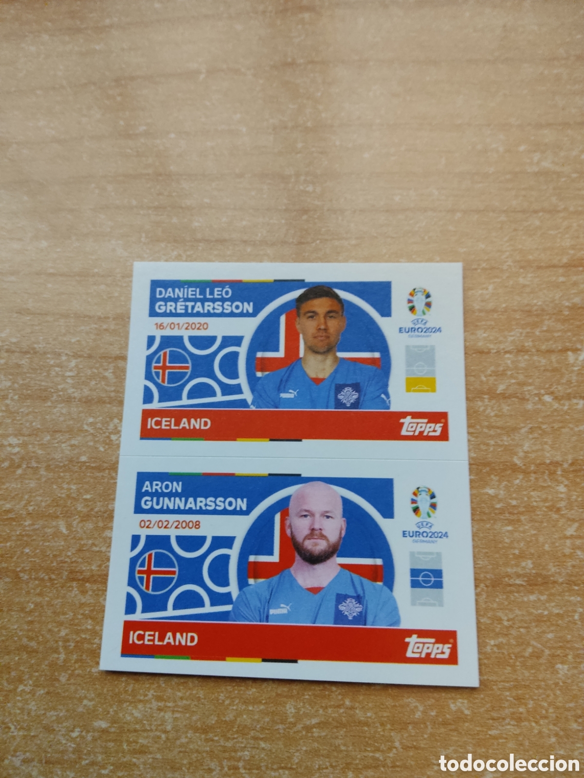 Cromos de f&uacute;tbol: 8 y 9 GRETARSSON Y GUNNARSSON ISLANDIA EURO 2024 TOPPS