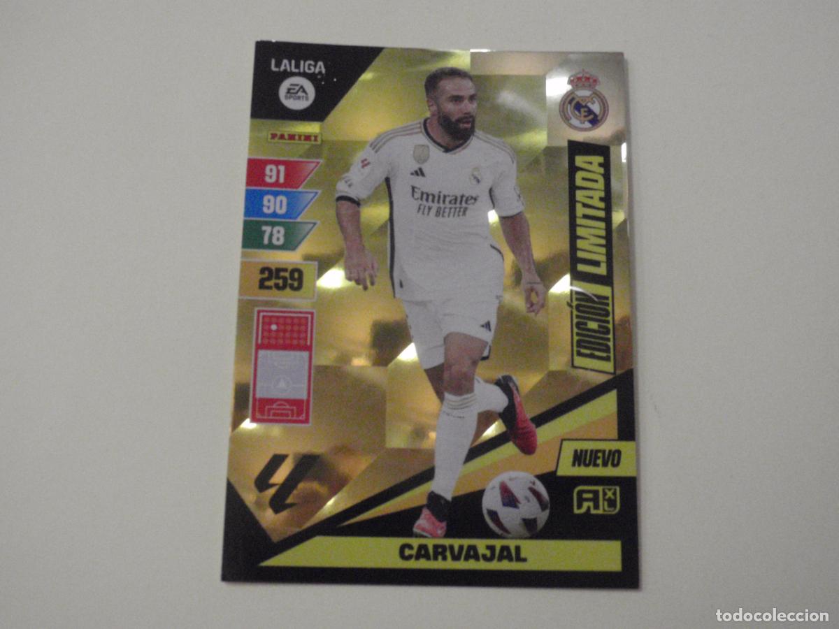 Cromos de f&uacute;tbol: CARVAJAL Real Madrid NUEVO EDICI&Oacute;N LIMITADA. Trading card LIGA Adrenalyn XL 2023 2024 Panini. 23 24