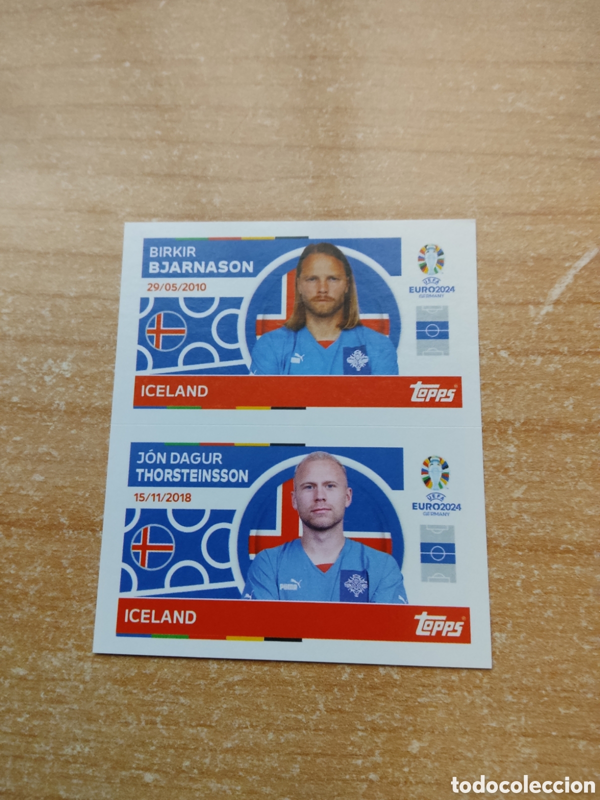Cromos de f&uacute;tbol: 10 y 11 BJARNASON Y THORSTEINSSON ISLANDIA EURO 2024 TOPPS