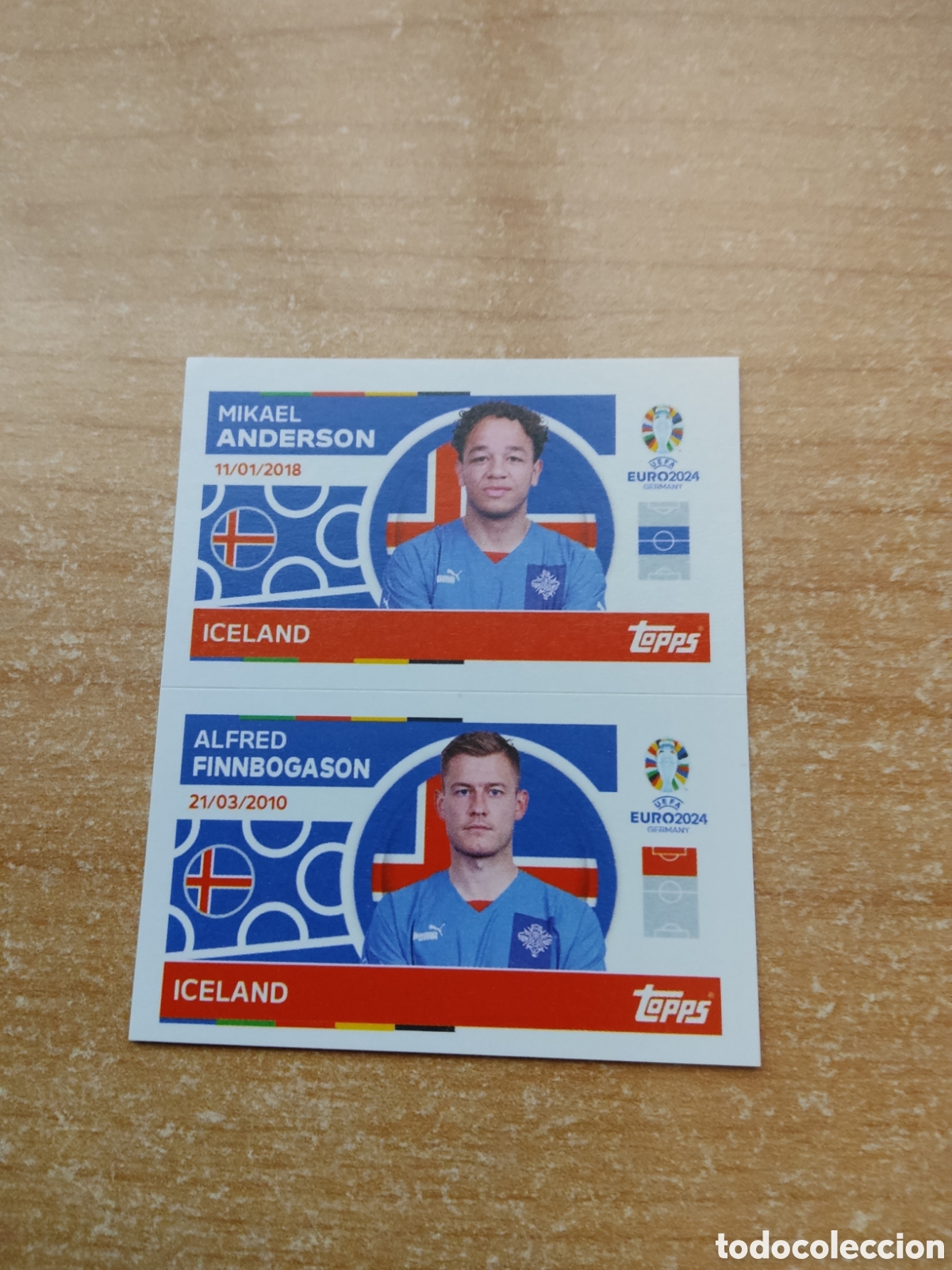 Figurine di Calcio: 14 y 15 ANDERSON Y FINNBOGASON ISLANDIA EURO 2024 TOPPS