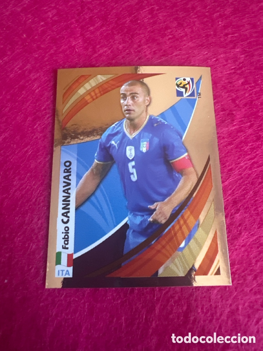 Figurine di Calcio: CANNAVARO(ITALIA) MUNDIAL SUDAFRICA 2010 SERIE ESPECIAL METALIZADA LETRA D RARO!!!