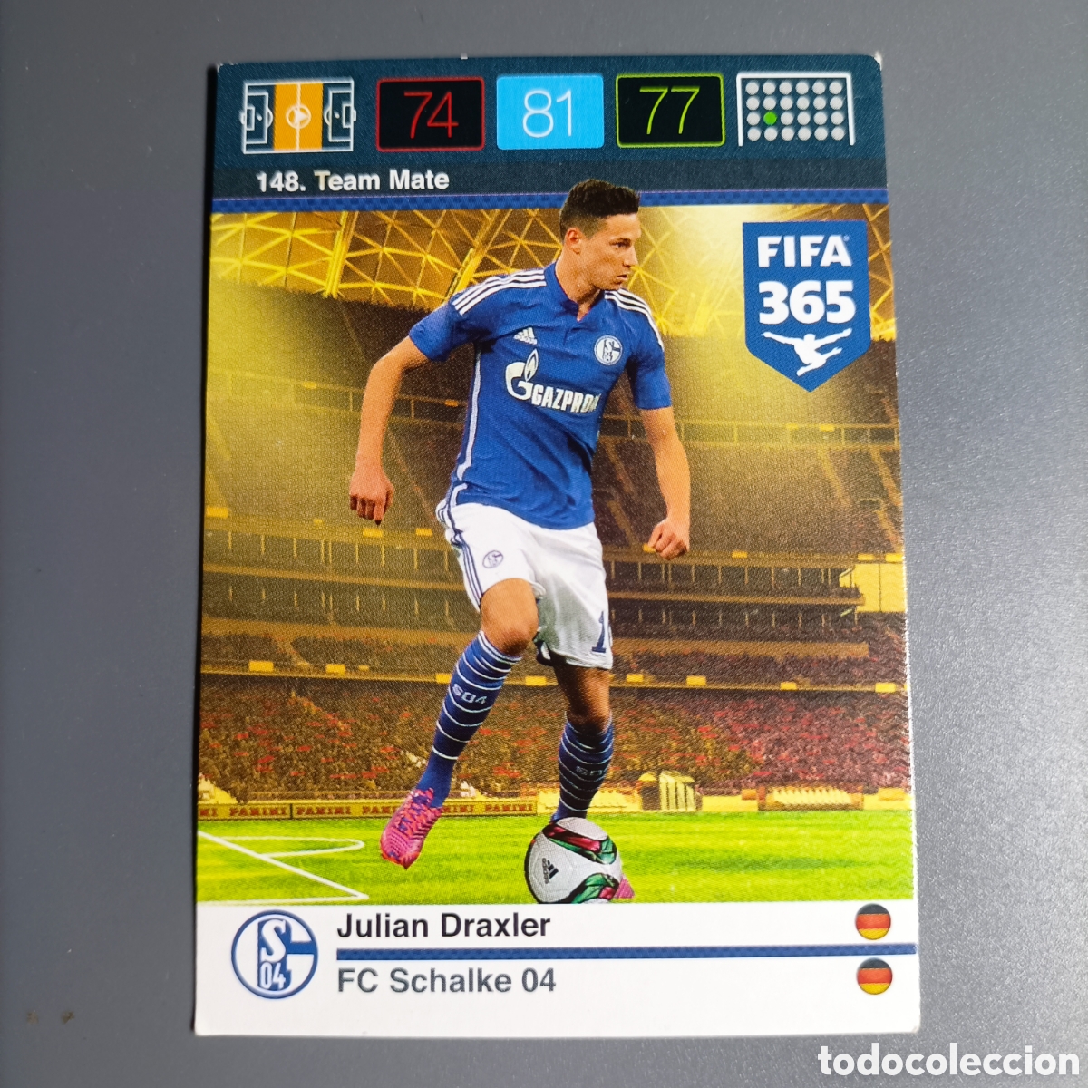 Figurine di Calcio: ADRENALYN 2016 Panini FIFA 365. (FC SCHALKE 04). Team Mate. №148 JULIAN DRAXLER