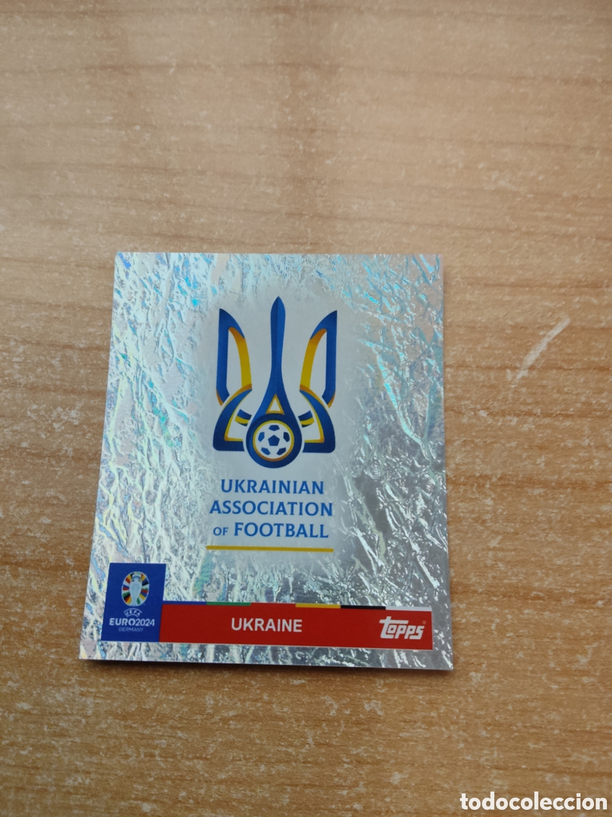 Cromos de f&uacute;tbol: 1 ESCUDO UCRANIA EURO 2024 TOPPS