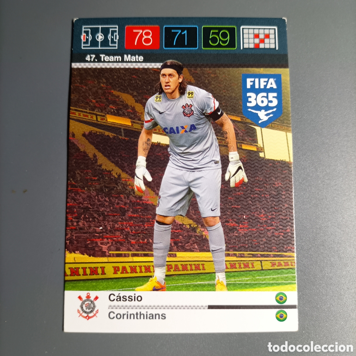 Cromos de f&uacute;tbol: ADRENALYN 2016 Panini FIFA 365. (CORINTHIANS). Team Mate. №47 CASSIO