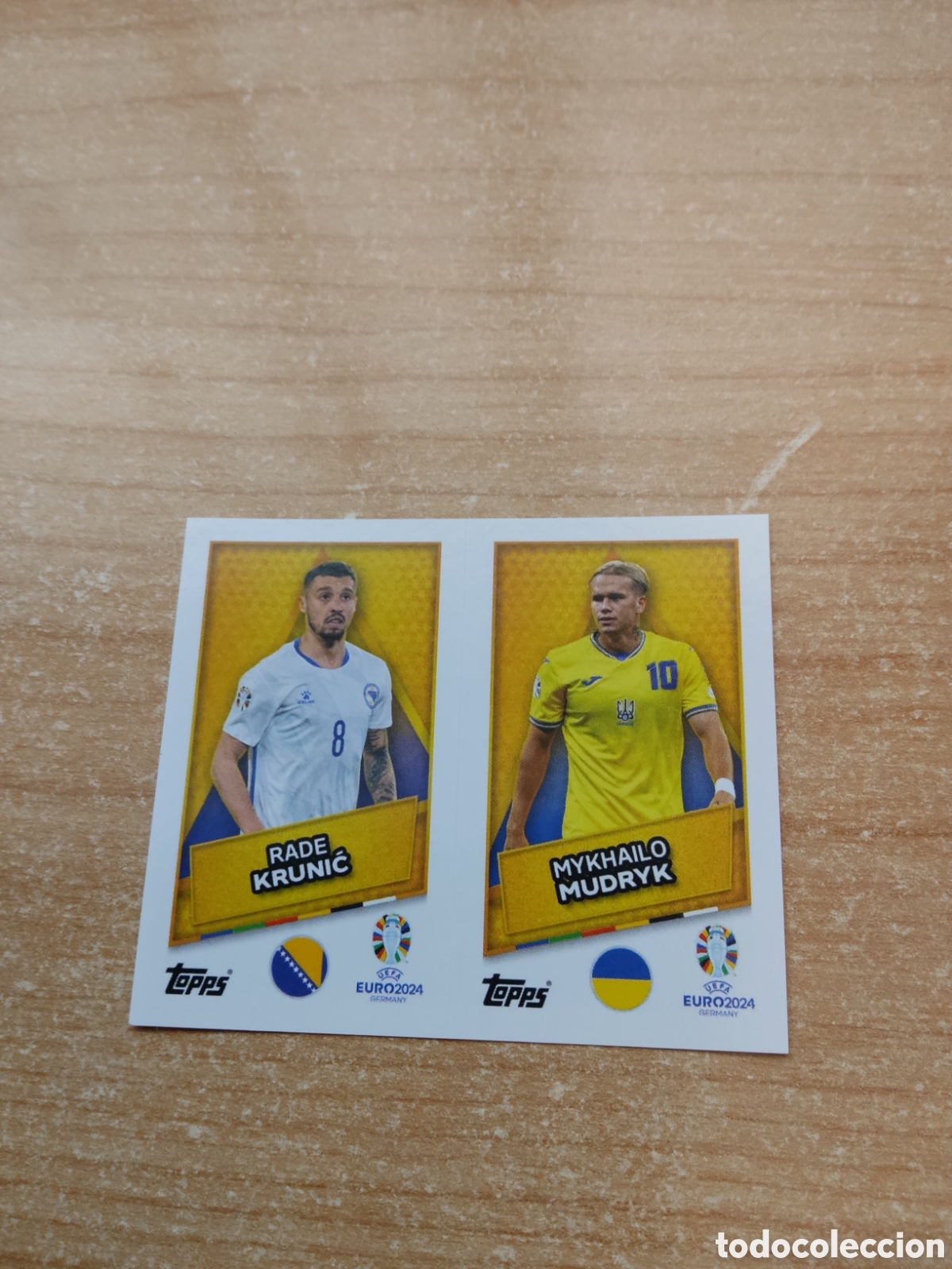 Cromos de f&uacute;tbol: SP BOSNIA Y HERZEGOVINA Y UCRANIA KRUNIC Y MUDRYK EURO 2024 TOPPS