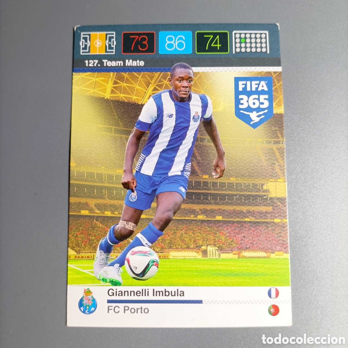 Cartes &agrave; collectionner de Football: ADRENALYN 2016 Panini FIFA 365. (FC PORTO). Team Mate. №127 GIANNELLI IMBULA