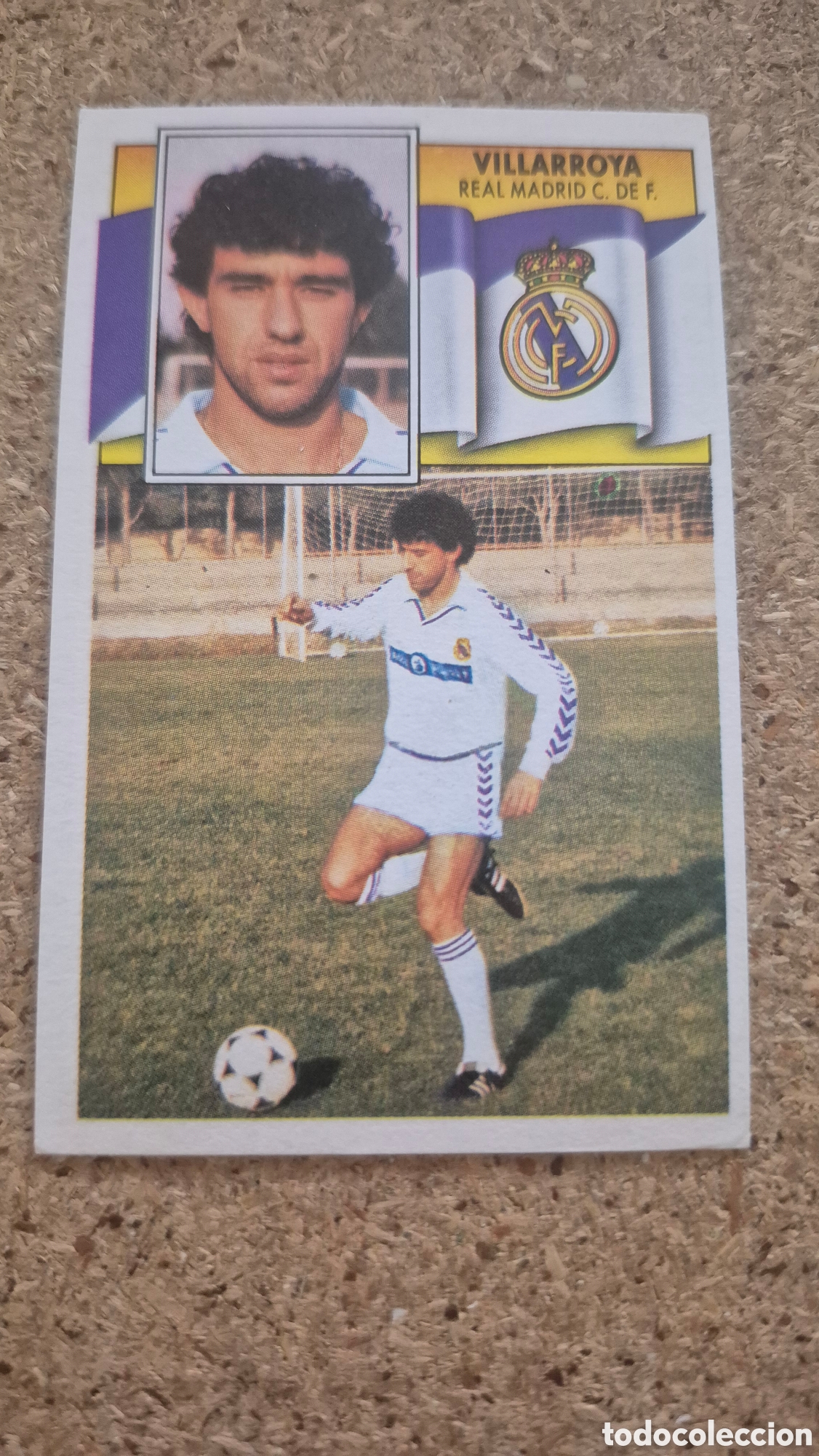 Figurine di Calcio: CROMO DE F&Uacute;TBOL LIGA ESTE VILLARROYA FICHAJE 5 REAL MADRID SIN PEGAR NUNCA PEGADO 90 91 1990 1991