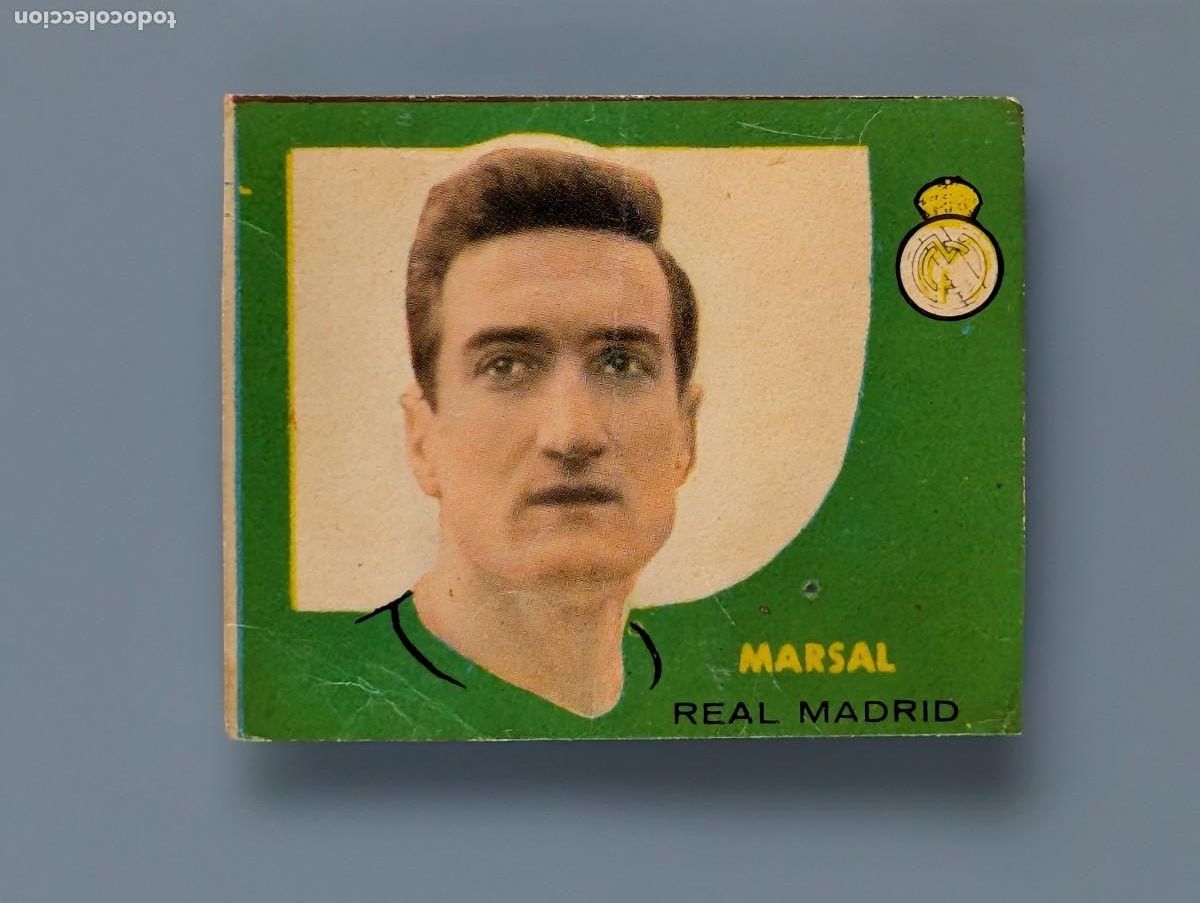 Cromos de f&uacute;tbol: RARO CROMO DOBLE NUEVO RARE CARD MARSAL REAL MADRID ALBUM CAMPEONES 1958 BRUGUERA 1959 FOOTBALL STAR