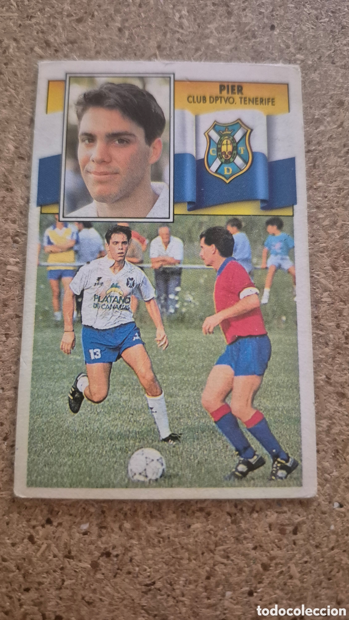 Cromos de f&uacute;tbol: PIER TENERIFE ESTE 1990 1991 CROMO FUTBOL LIGA 90 91 - DESPEGADO - A37 PG91 COLOCA