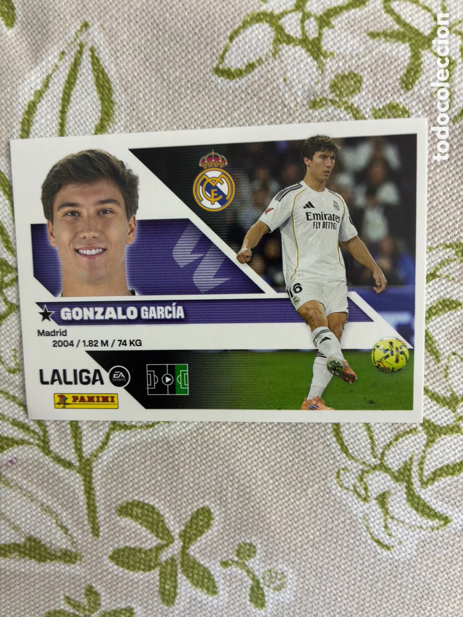 Cromos de f&uacute;tbol: Cromo Gonzalo Garc&iacute;a (Real Madrid) N&ordm; 17 - Colecci&oacute;n Este LIGA 2026-27 Panini (Sin Pegar)