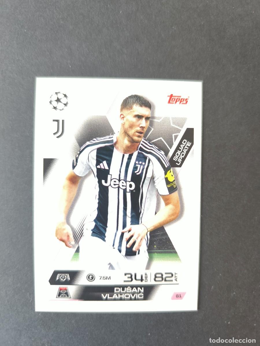 Football Stickers: 61 DUSAN VLAHOVIC JUVENTUS MATCH ATTAX EXTRA 2025 2026 25 26 TOPPS