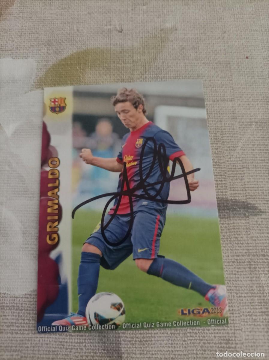 Football Stickers: Cromo futbol firmado Grimaldo