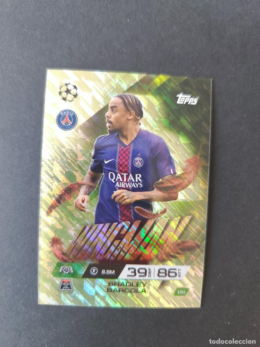 Football Stickers: 191 BRADLEY BARCOLA PSG WINGMAN MATCH ATTAX EXTRA 2025 2026 25 26 TOPPS