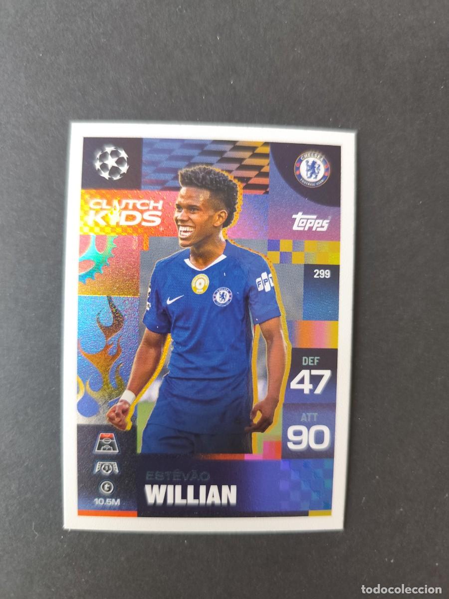 Figurine di Calcio: 299 ESTEVAO WILLIAN CHELSEA CLUTCH KIDS ATTAX EXTRA 2025 2026 25 26 TOPPS