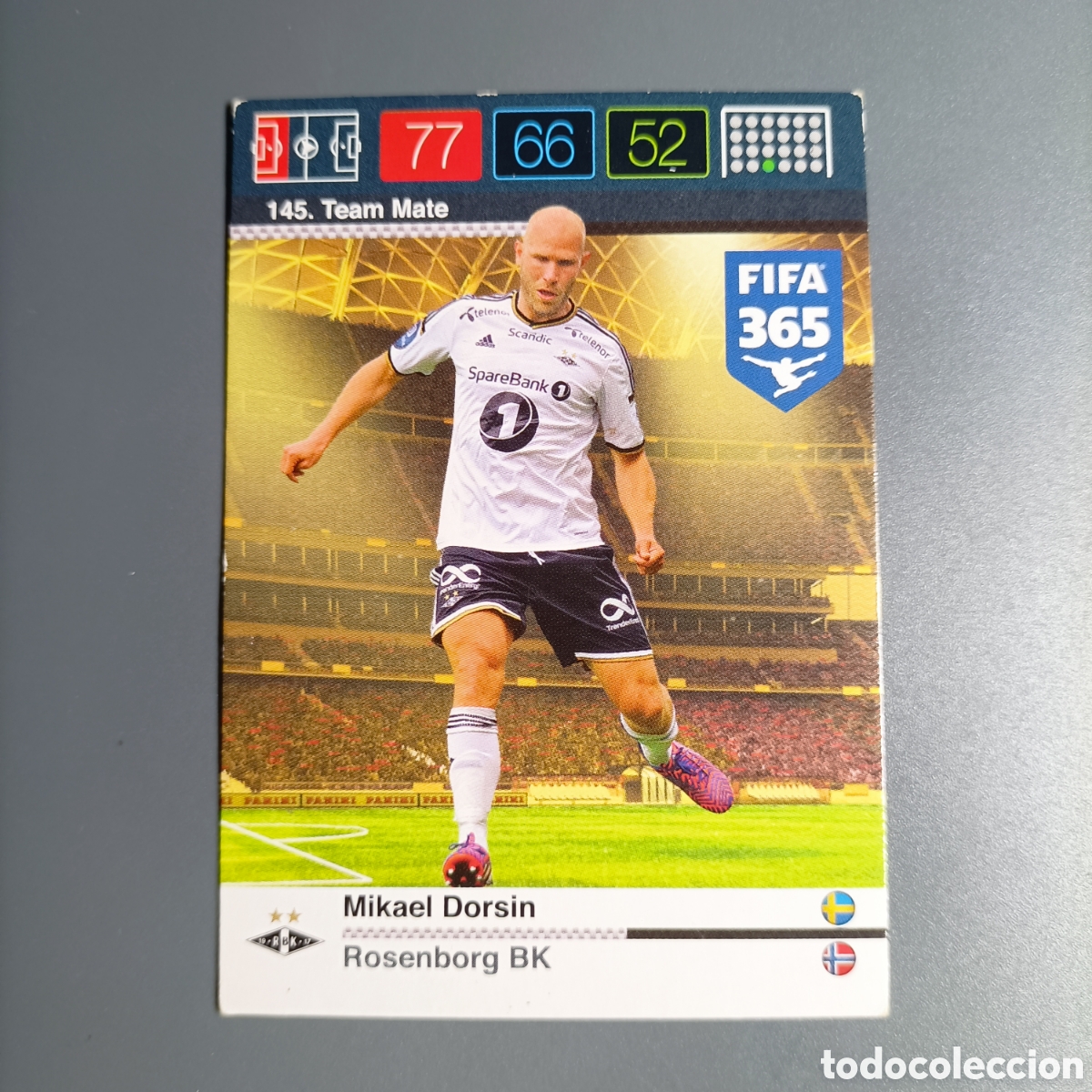 Cromos de f&uacute;tbol: ADRENALYN 2016 Panini FIFA 365. (ROSENBORG BK). Team Mate. №145 MIKAEL DORSIN
