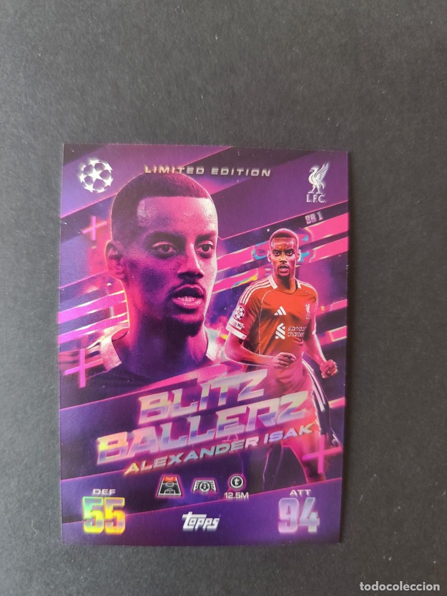 Cromos de f&uacute;tbol: ISAK LIVERPOOL BLITZ BALLERZ LIMITED EDITION LIMITADA MATCH ATTAX EXTRA 2025 2026 25 26 TOPPS