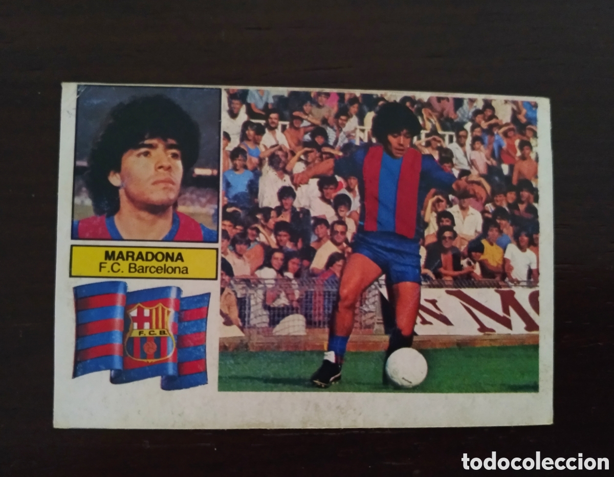 Football Stickers: Maradona Cromo f&uacute;tbol liga 82 83 1982 1983 ediciones este sin pegar nuevo versi&oacute;n &uacute;ltimos fichajes 6