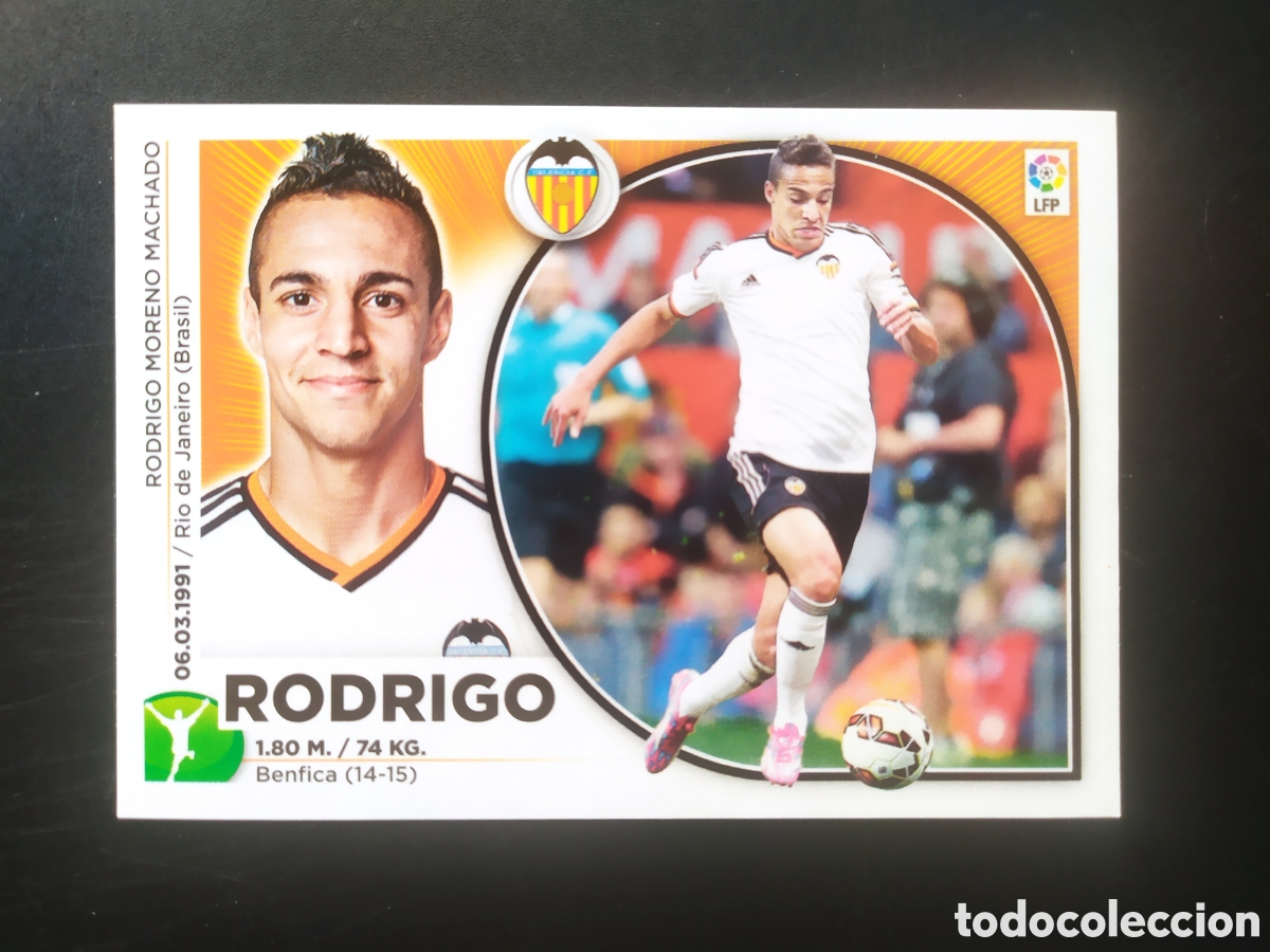 Cromos de f&uacute;tbol: Liga este 2014 2015 14 15 panini Rodrigo n&deg; 17 Valencia