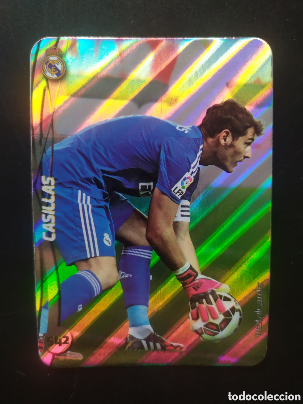 Cromos de f&uacute;tbol: Mundicromo fichas Liga 2014 2015 14 15 Casillas top brillo rayas n&deg; 542 Real Madrid