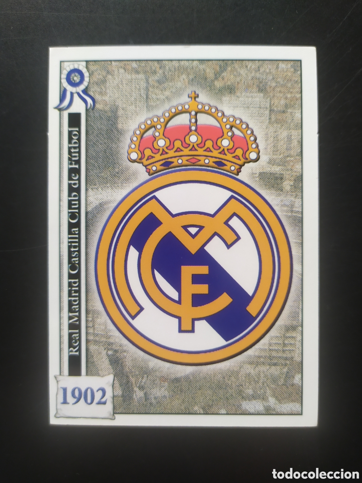 Figurine di Calcio: Mundicromo fichas Liga 2005 2006 05 06 escudo mate n&deg; 588 Real Madrid Castilla