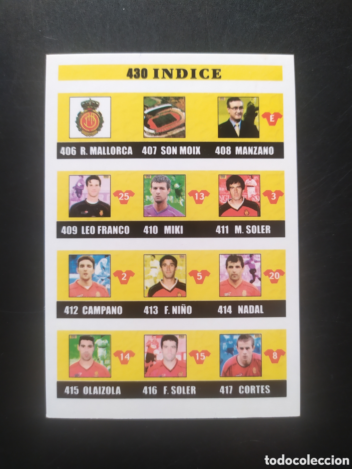 Figurine di Calcio: Mundicromo fichas Liga 2002 2003 02 03 indice n&deg; 430 Mallorca