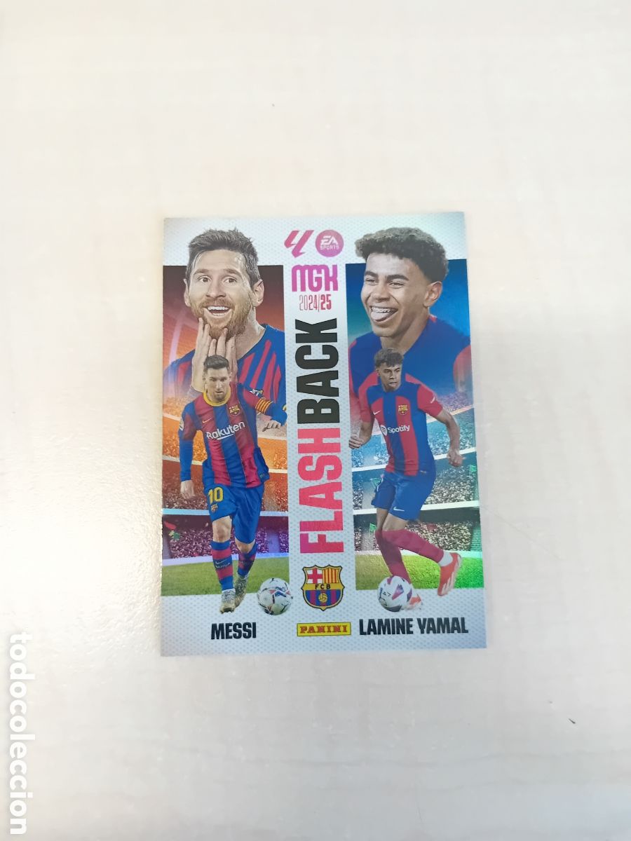 Figurine di Calcio: Messi Lamine Yamal Flashback 429 Megacracks MGK 24 25 2024 2025 Panini Nuevo
