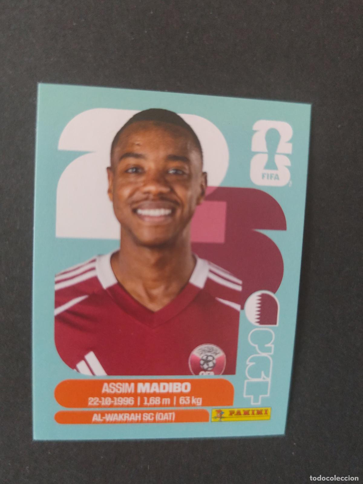 Cartes &agrave; collectionner de Football: QAT11 ASSIM MADIBO 11 QATAR CATAR MUNDIAL FIFA WORLD CUP 2026 STICKER PANINI SIN PEGAR
