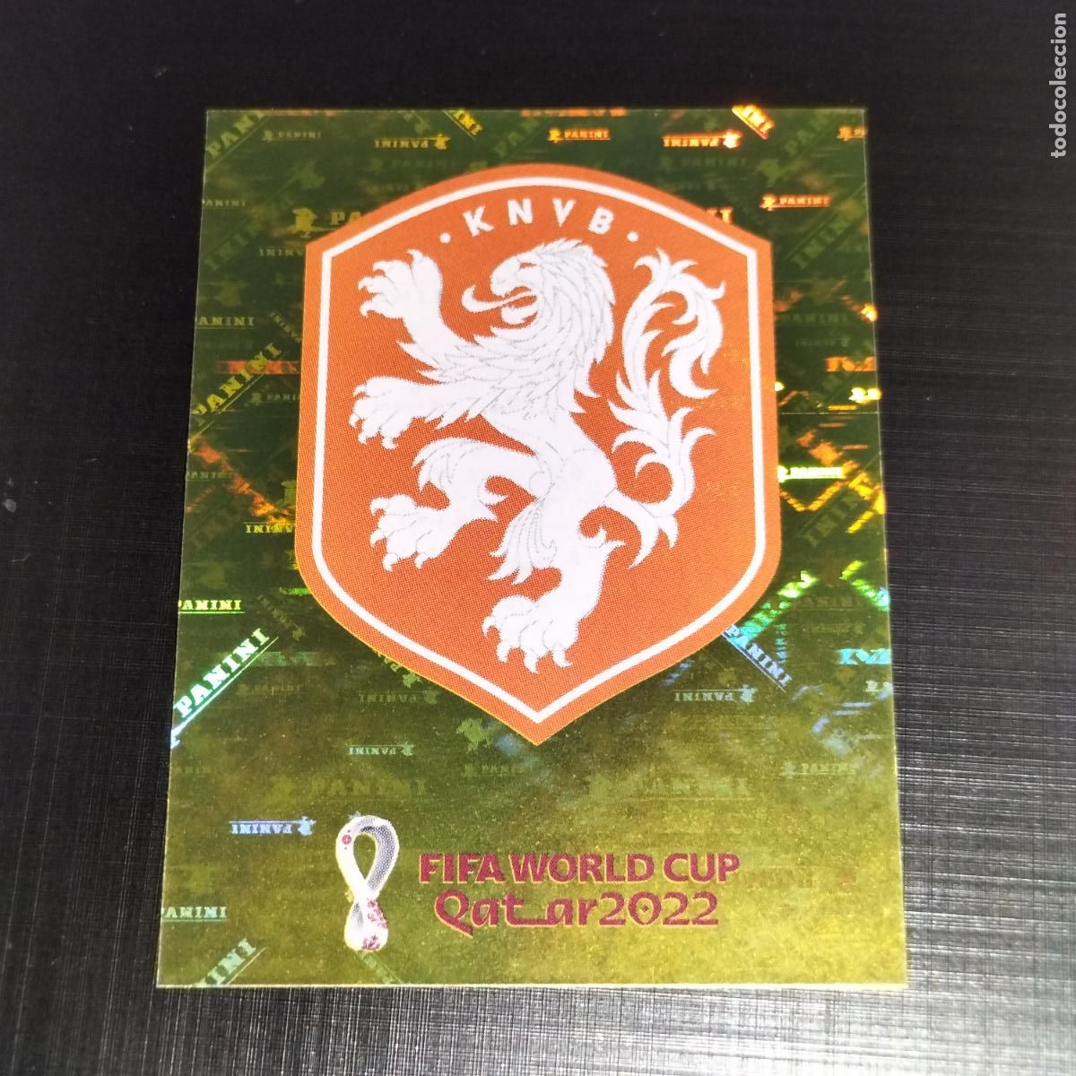 Figurine di Calcio: NED 2 ESCUDO LOGO HOLANDA CROMOS STICKER MUNDIAL QTAR 22 2022 FIFA WORLD CUP PANINI