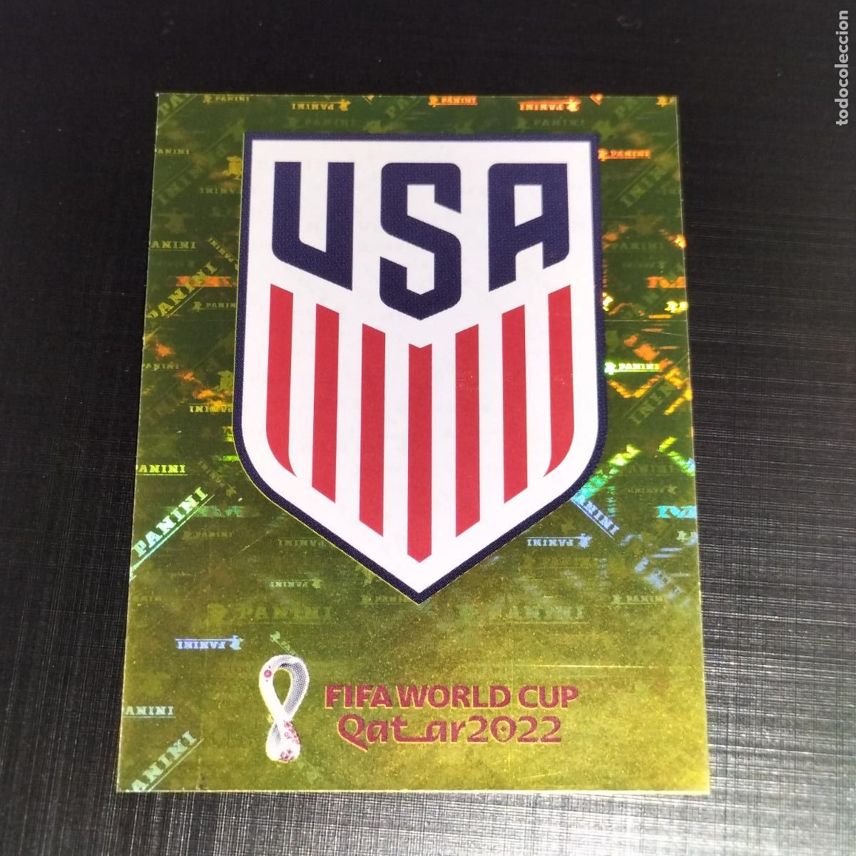 Cromos de f&uacute;tbol: USA 2 ESCUDO LOGO ESTADOS UNIDOS CROMOS STICKER MUNDIAL QTAR 22 2022 FIFA WORLD CUP PANINI