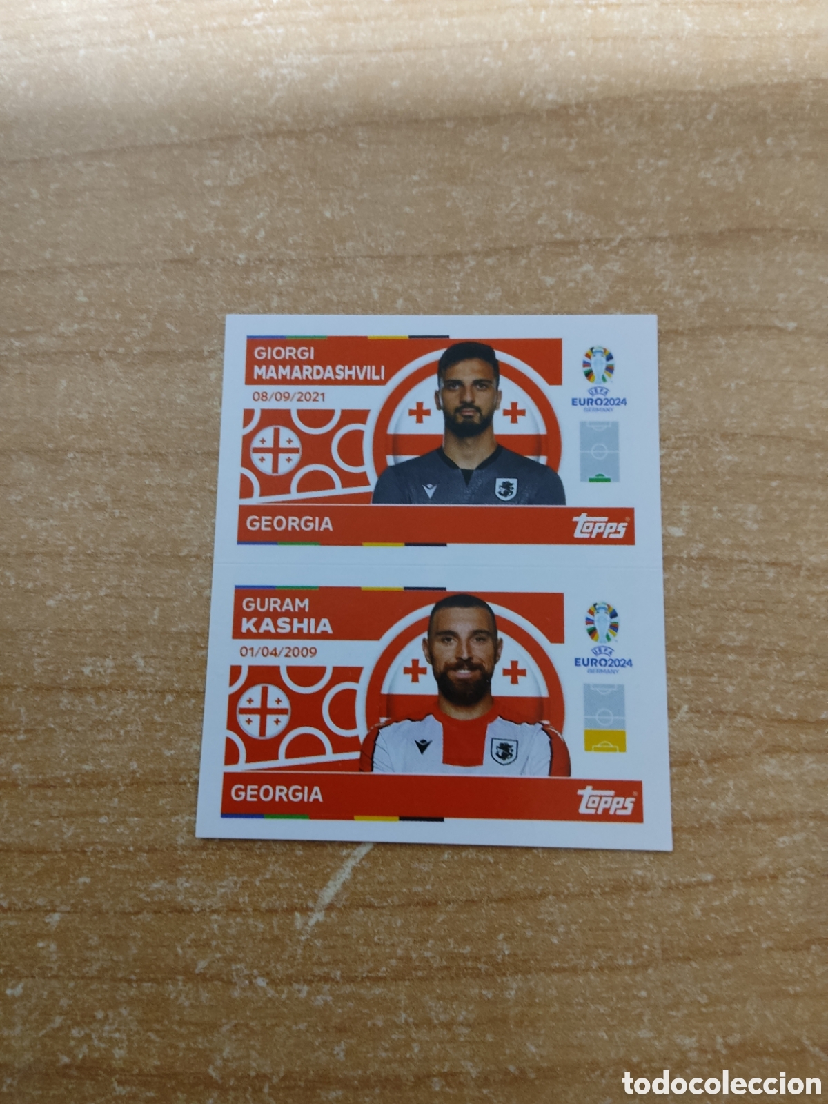 Cartes &agrave; collectionner de Football: 2 y 3 MAMARDASHVILI Y KASHIA GEORGIA EURO 2024 TOPPS