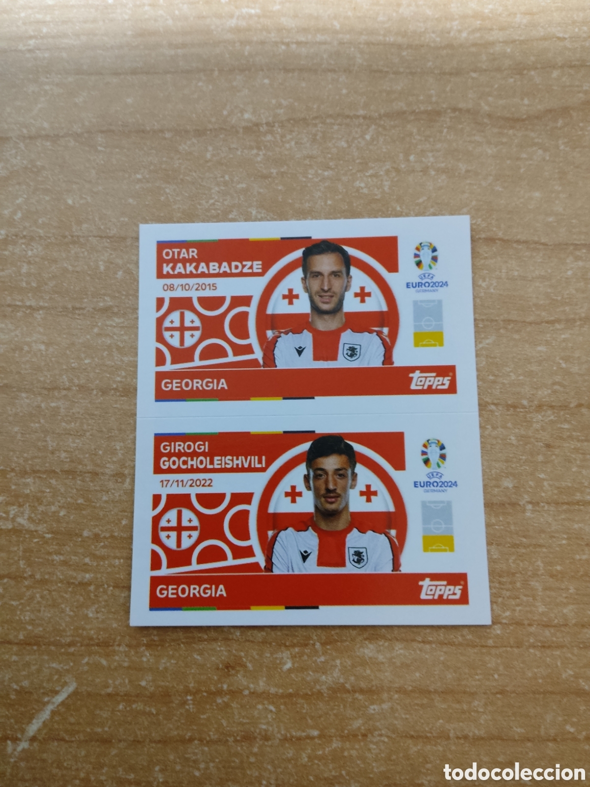 Football Stickers: 4 y 5 KAKABADZE Y GOCHOLEIDHVILI GEORGIA EURO 2024 TOPPS