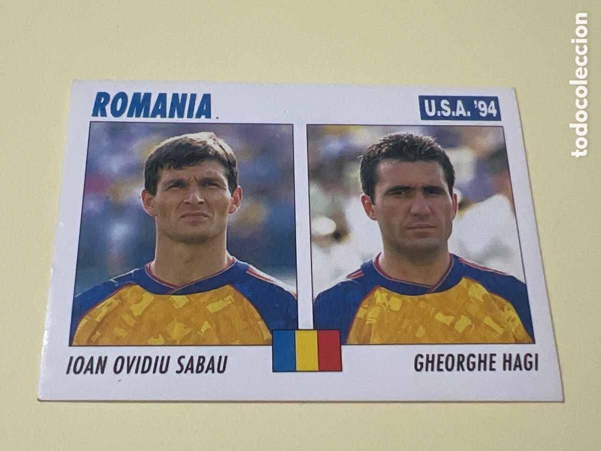 Cromos de f&uacute;tbol: C6628. N&ordm; 63 ROMANIA, IOAN OVIDIU SABAU, GHEORGHE HAGI - USA 94 1994,SIN PEGAR, ITALY , MODENA