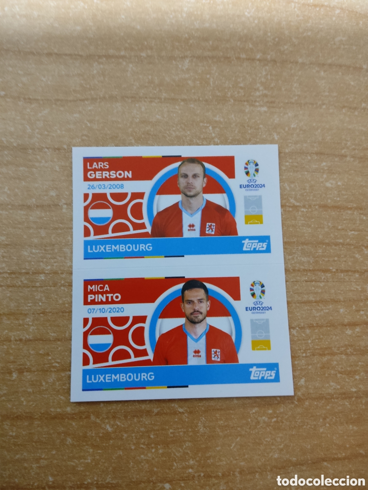 Cromos de f&uacute;tbol: 4 y 5 GERSON Y PINTO LUXEMBURGO EURO 2024 TOPPS