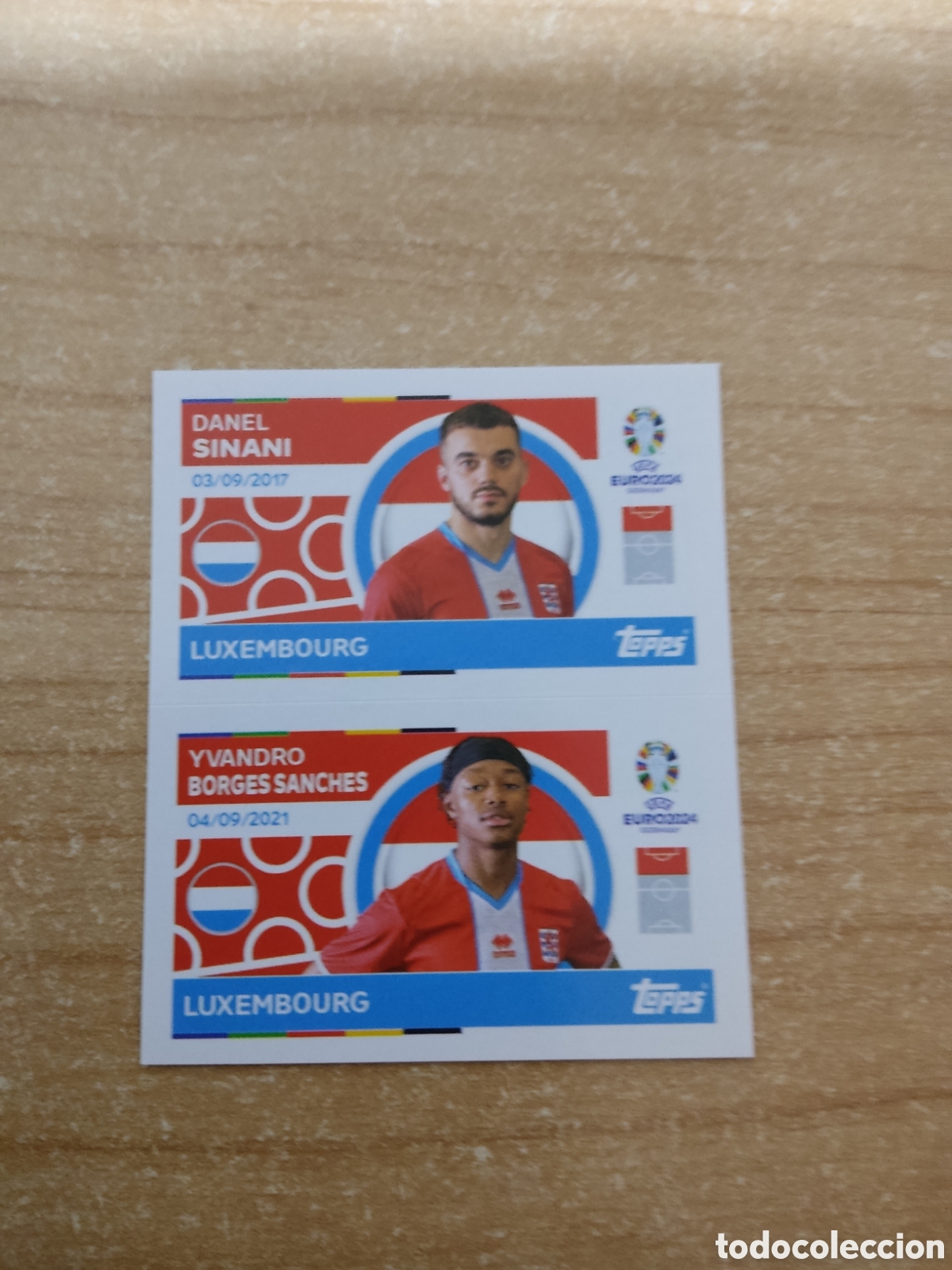 Cromos de f&uacute;tbol: 14 y 15 SINANI Y BORGES SANCHES LUXEMBURGO EURO 2024 TOPPS
