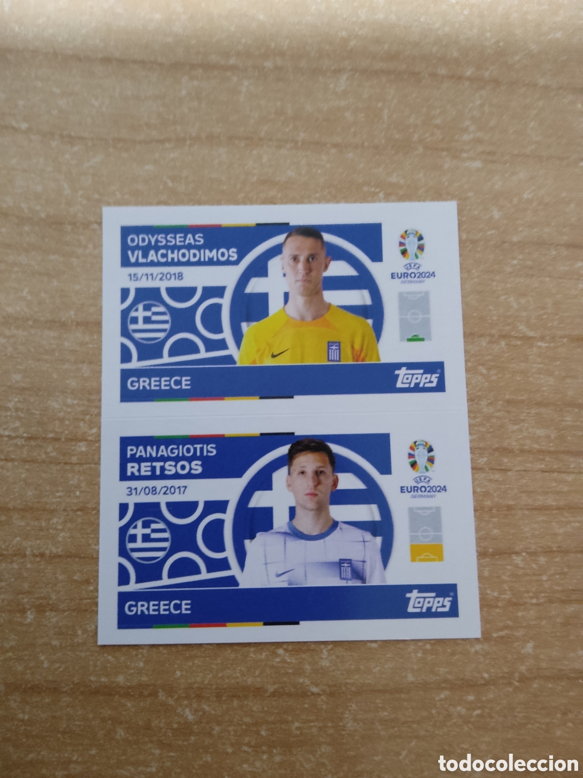 Cartes &agrave; collectionner de Football: 2 y 3 VLACHODIMOS Y RETSOS GRECIA EURO 2024 TOPPS