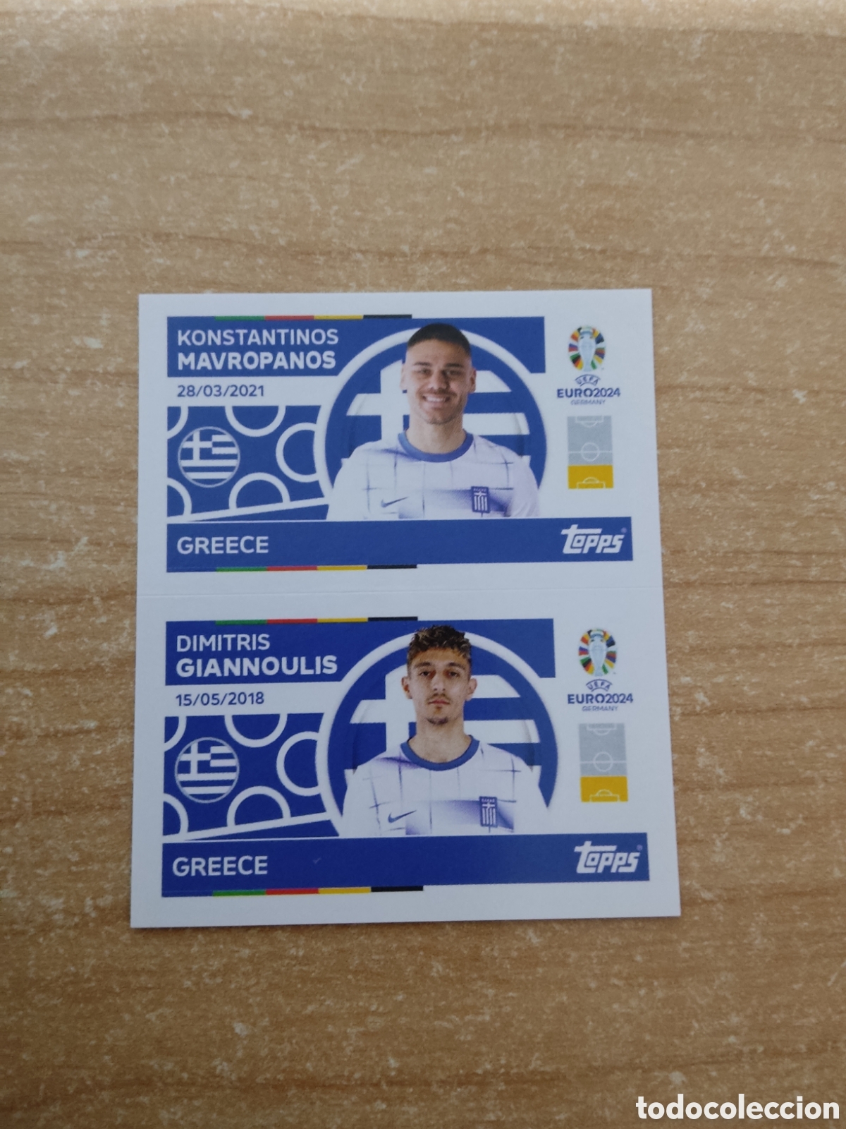 Cartes &agrave; collectionner de Football: 6 y 7 MAVROPANOS Y GIANNOULIS GRECIA EURO 2024 TOPPS